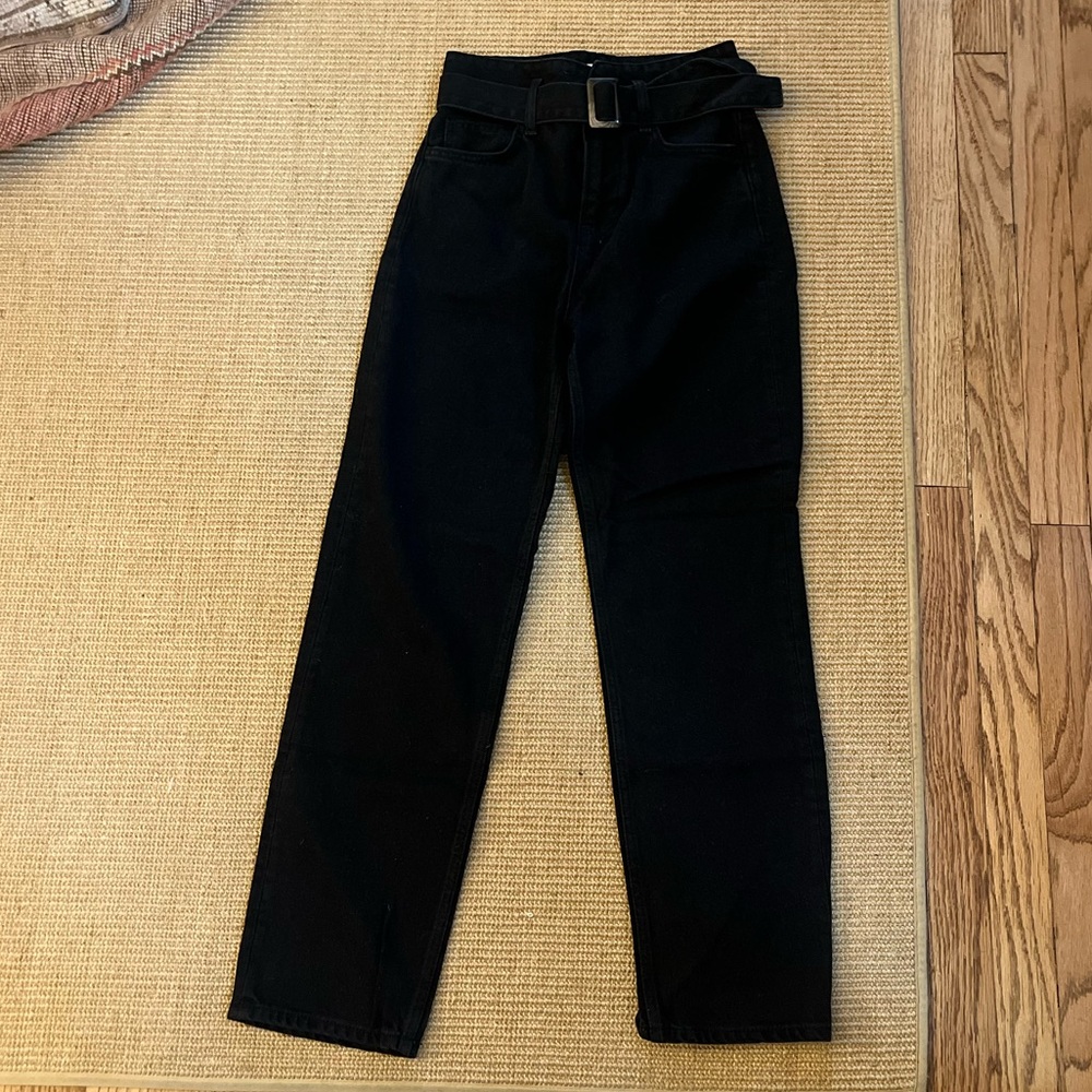 Reformation Black Belted Jeans